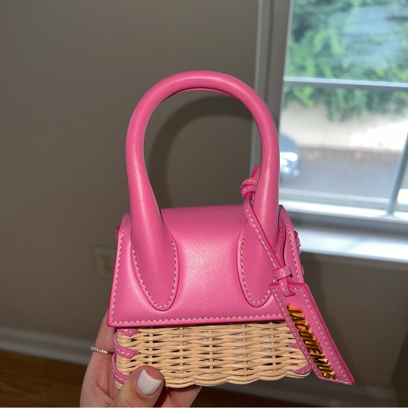 Jacquemus Le chiquito Osier Bag raffia and leather mini - Picture 8 of 8